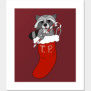 Trash Panda Christmas Stocking (no glow) Posters and Art